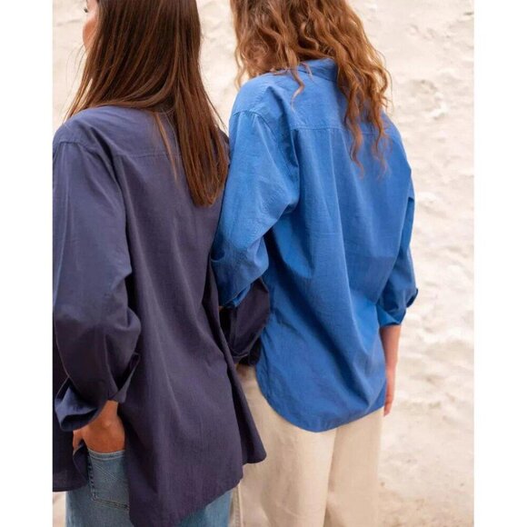 Voyageur By Mersea Brontë Relaxed Button Up Shirt Top Oversized Cotton L - Picture 3 of 10